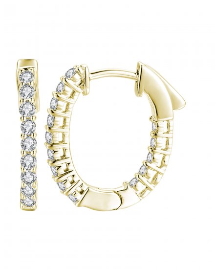  INSIDE OUTSIDE DIAMOND HOOPS (TE794)